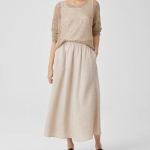 NWT Eileen Fisher Unnatural Organic Linen Gathered Pocket Skirt